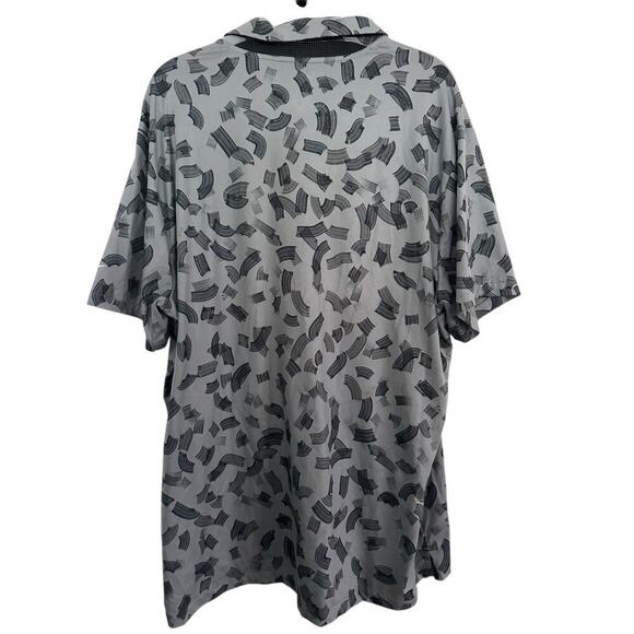 Nike Men's Tour Dri-FIT Smoke Gray Rake Lines AOP Golf Polo Shirt Size XL - Picture 5 of 8